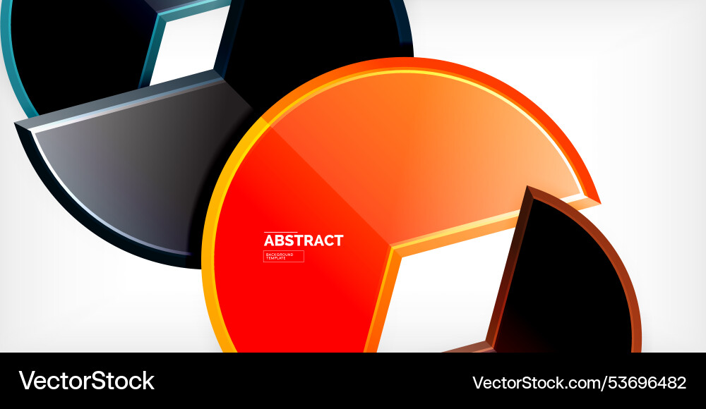 Trendy round shapes with triangular angle design Vector Image