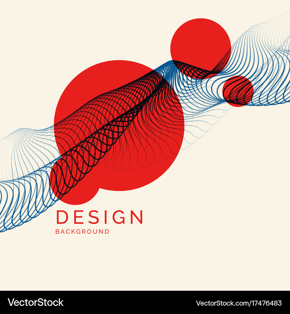Abstract background with dynamic waves vector image