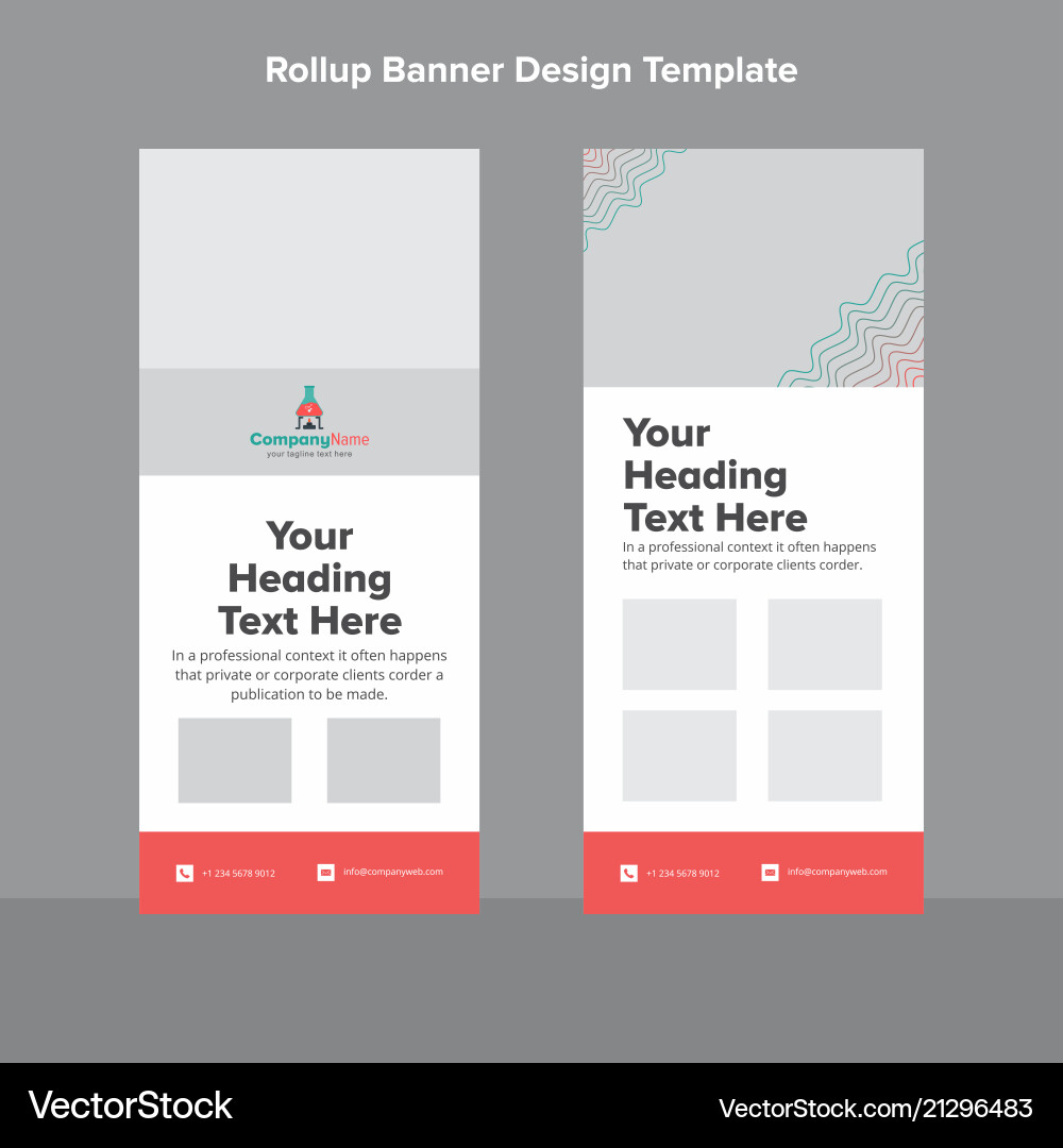 Abstract Blue Purple Roll-Up Banner Vector Image