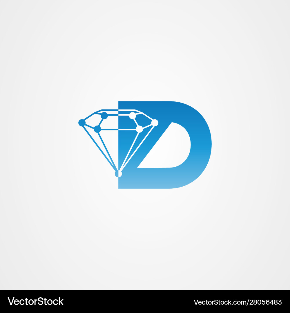 Diamond Initial D Logo Template Royalty Free Vector Image