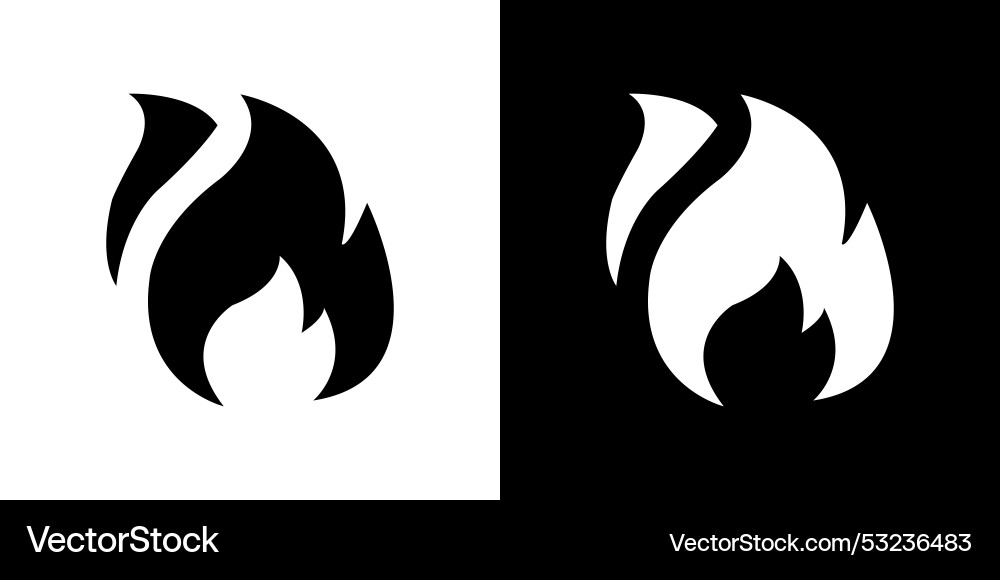 Fire icon design simple symbol Vector Image