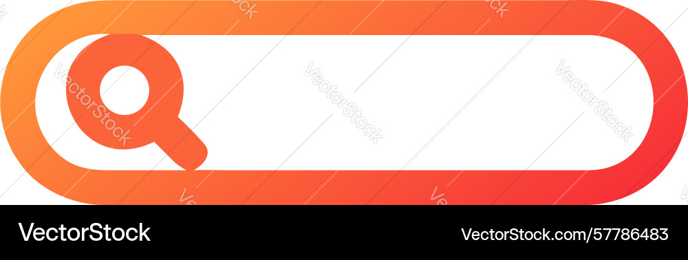 Gradient search bar fluid ui element vector image