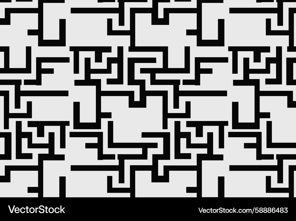 Linear labyrinths maze flow seamless pattern Vector Image