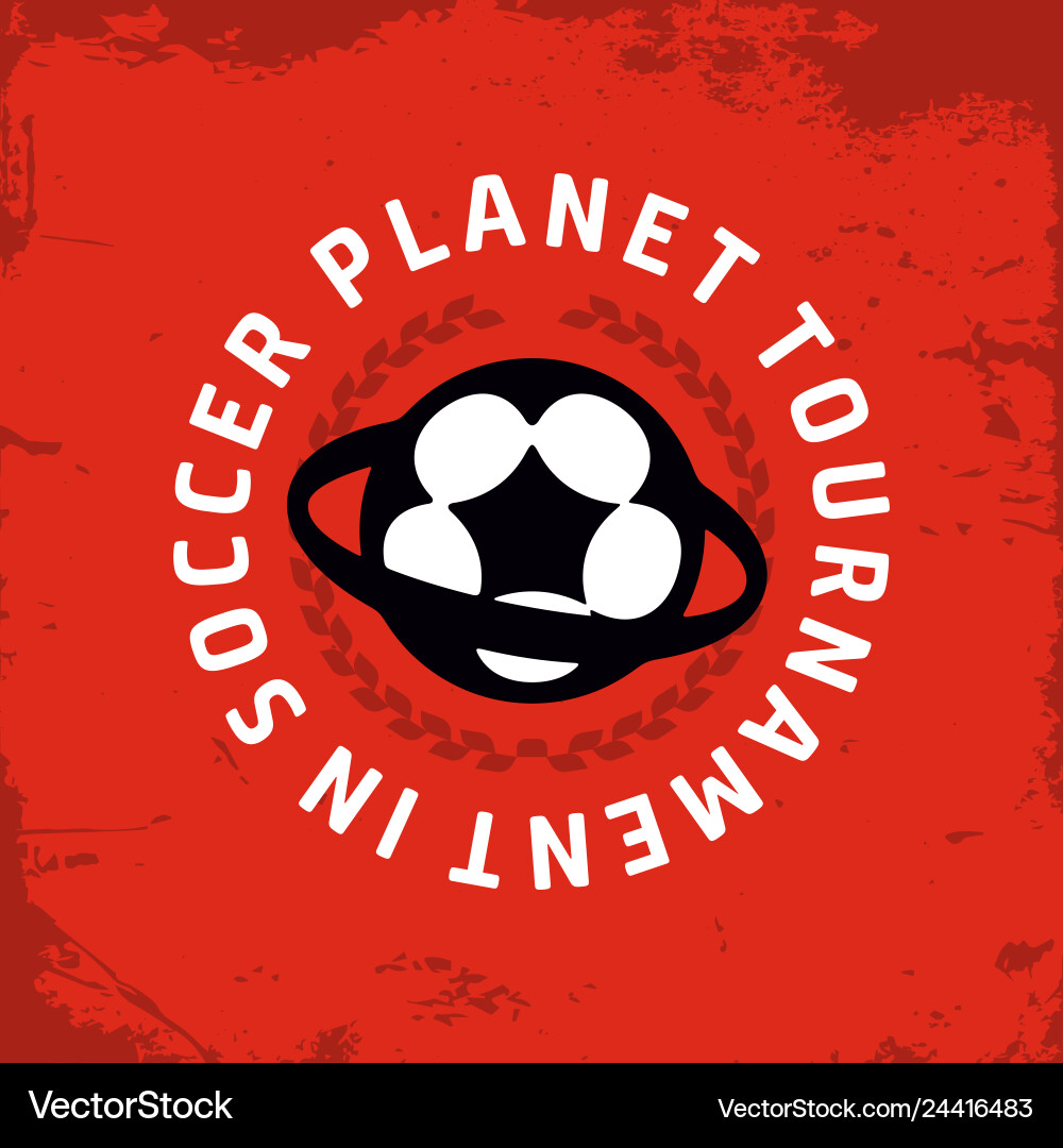 Modern professional emblem planet Vector Image