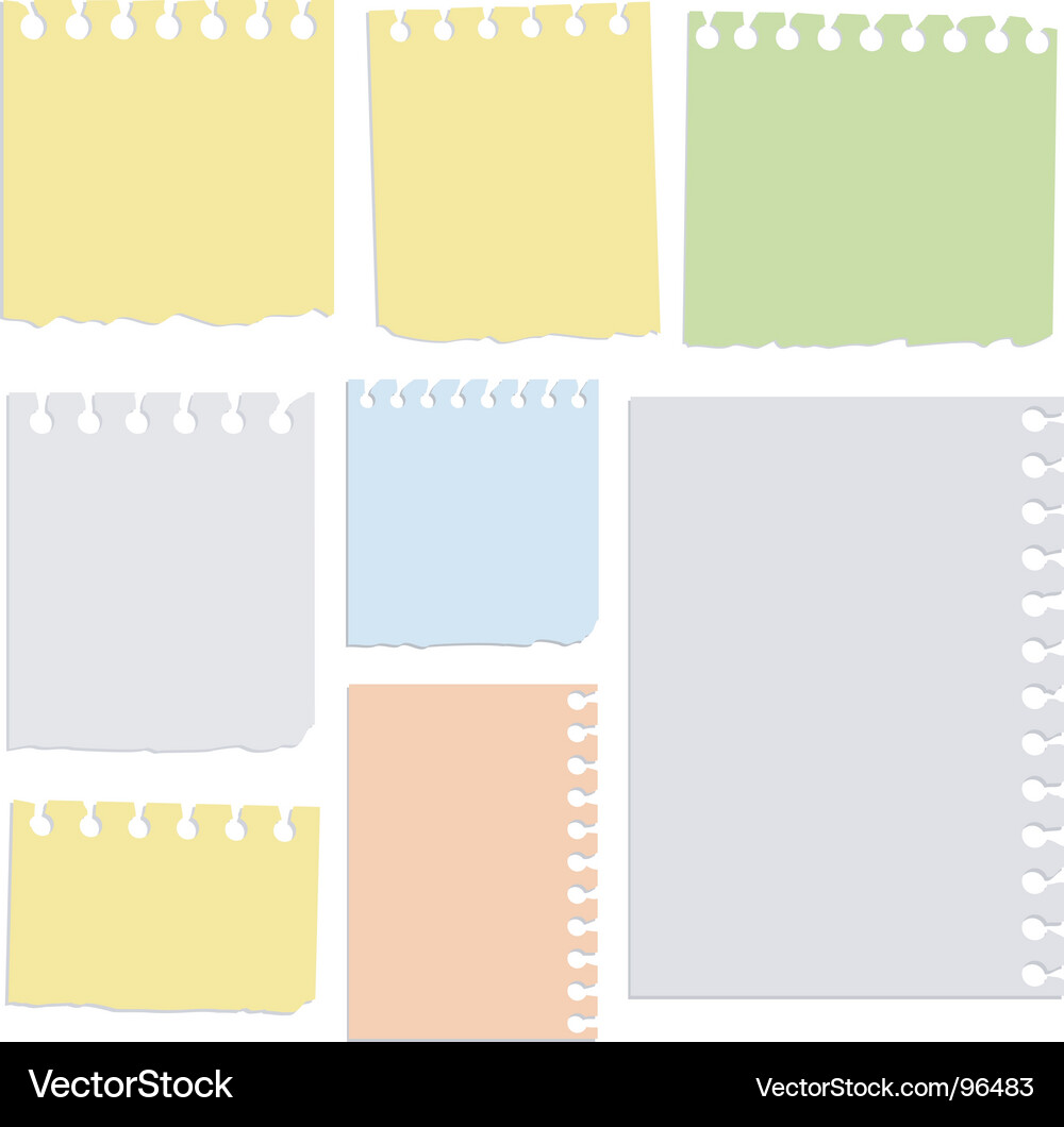 Paper Sheets Collection Vector Image