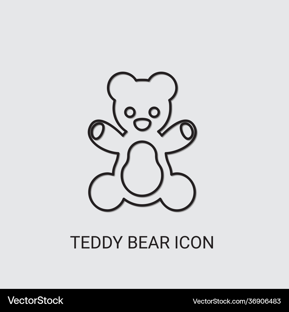 Teddy bear icon Royalty Free Vector Image - VectorStock