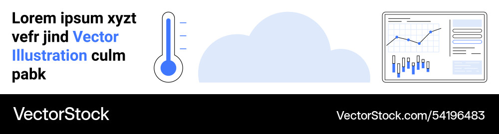 Temperature monitoring and data visualization Vector Image