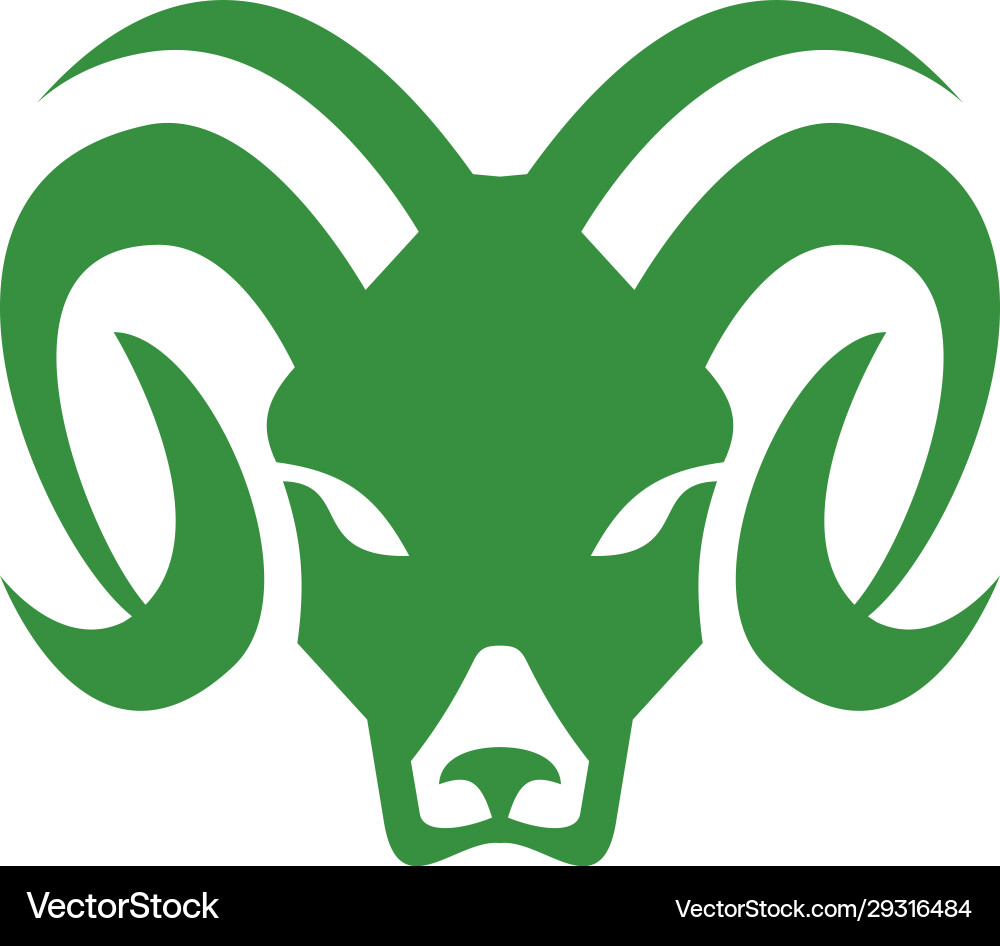 Bighorn Sheep Ram Head Icon – Royalty-Free Vector | VectorStock, image size:1000x946