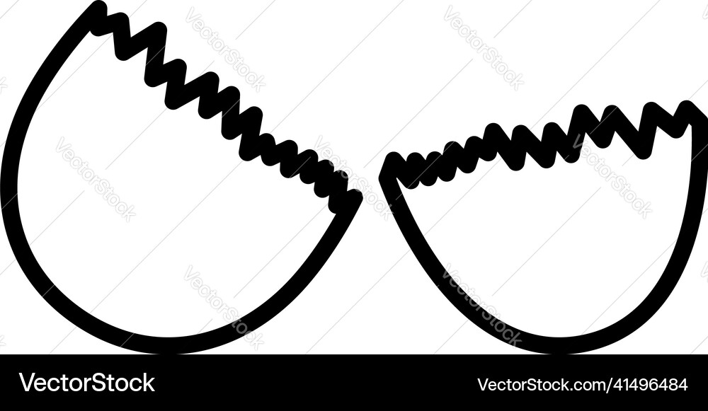 Empty egg shell icon Empty egg shell icon vector image