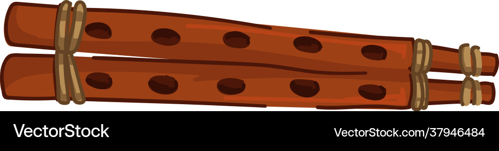 Flute Musikinstrument Holz Melodie und Klang Flute Musikinstrument Holz Melodie und Klang vektorbild