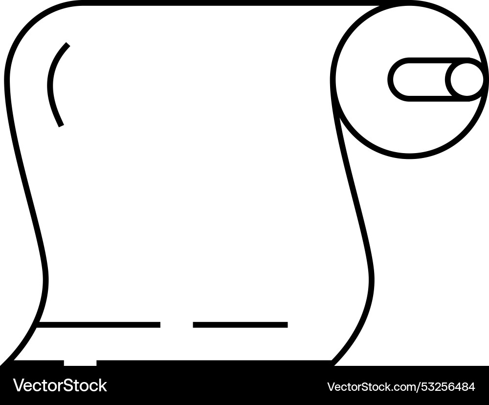 Roll building material line icon Roll building material line icon vector image