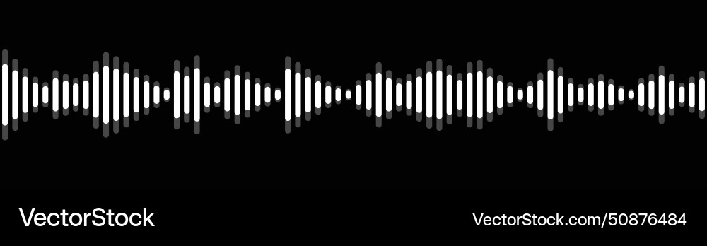 Seamless sound wave pattern audio waveform Vector Image