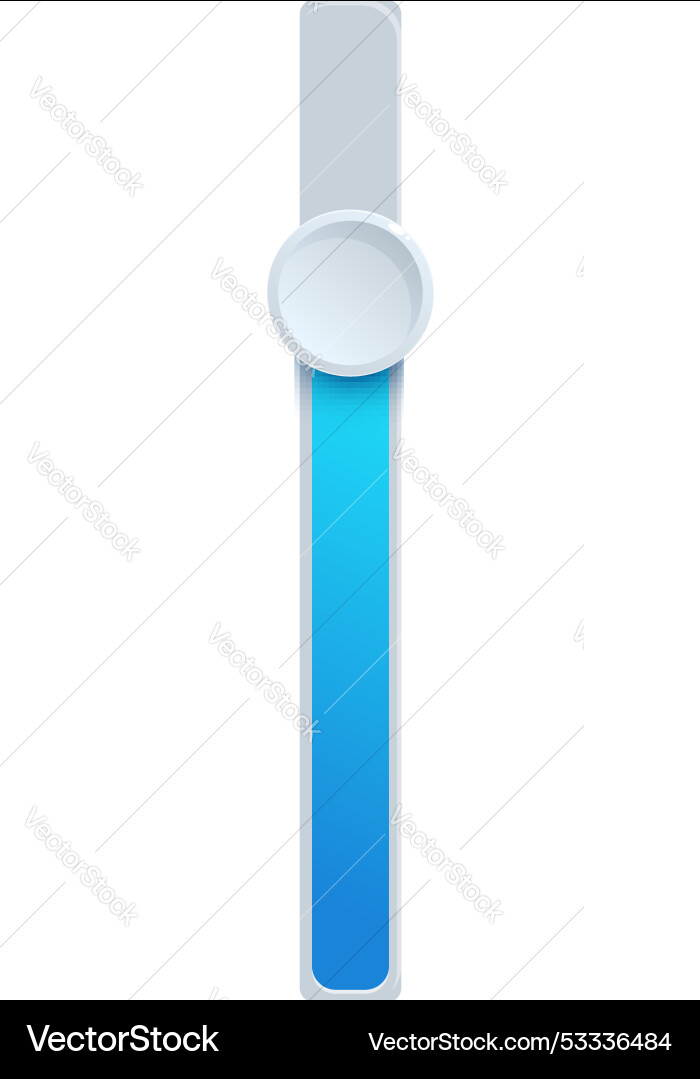 Vertical blue loading bar showing progress Vertical blue loading bar showing progress vector image