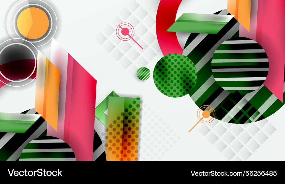 Abstract geometric composition overlapping shapes Abstract geometric composition overlapping shapes Vector Image