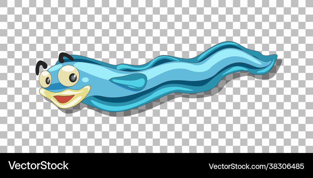 Cute Eel Karton Charakter isoliert auf transparent Cute Eel Karton Charakter isoliert auf transparent vektorbild