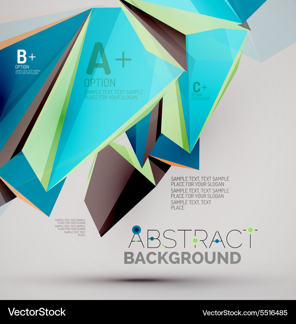 Geometric shapes in the air abstract Vector Image