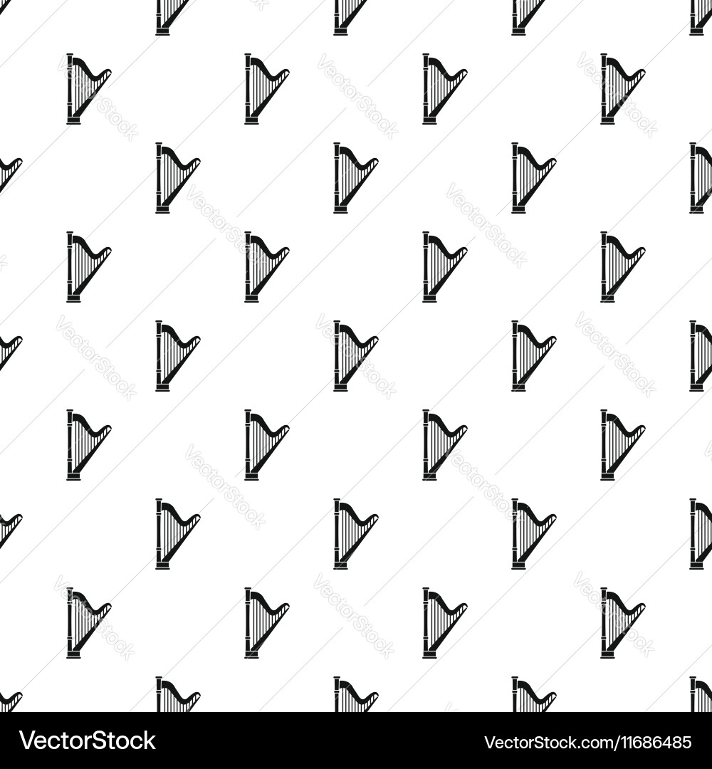 Harp pattern simple style Vector Image