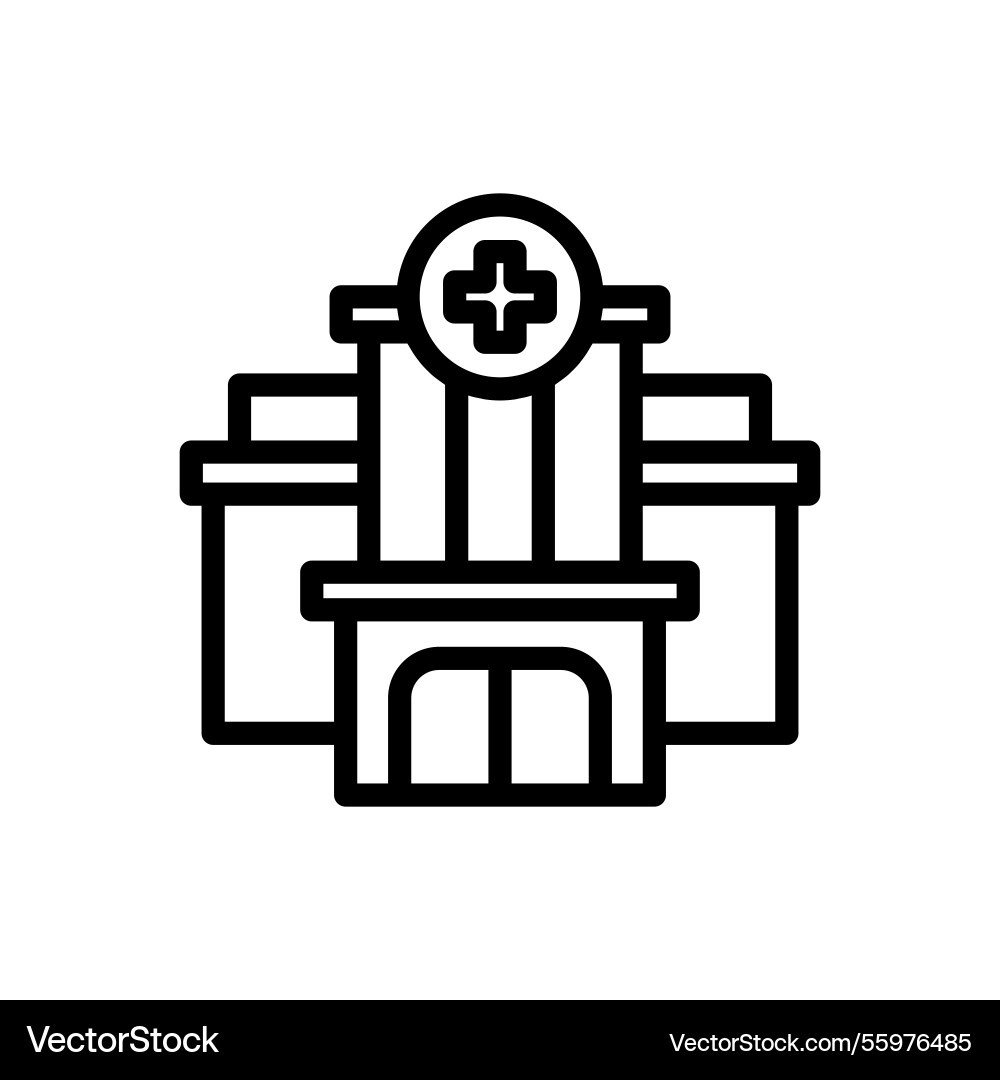 Hospital building icon representing healthcare Vector Image