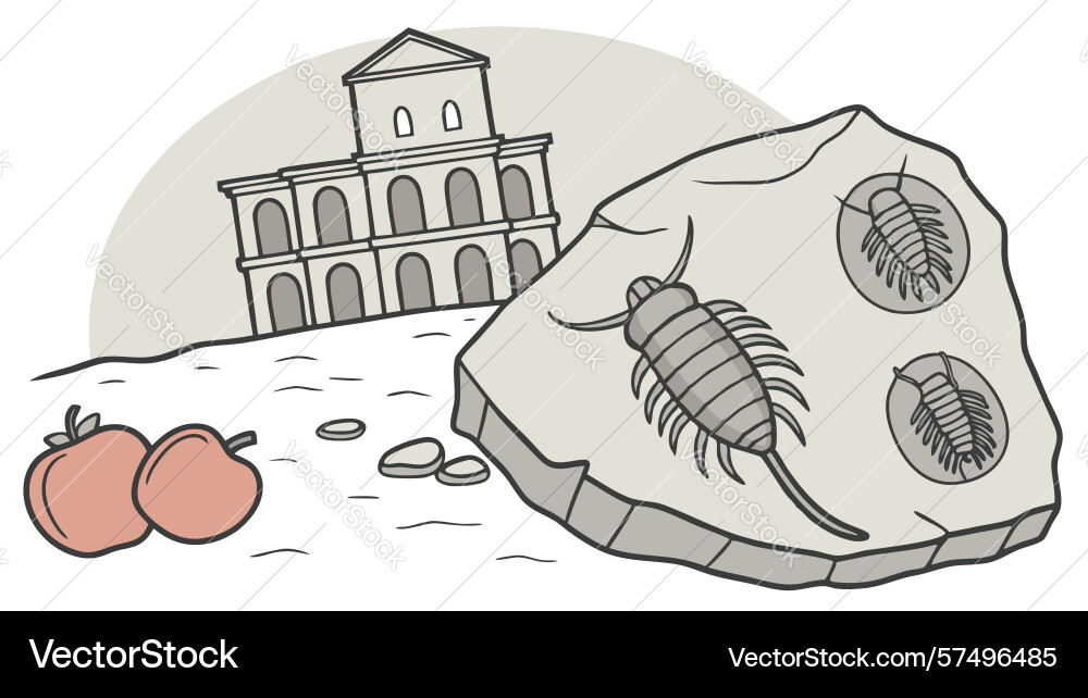 Scorpion fossil ancient artifacts Vector Image