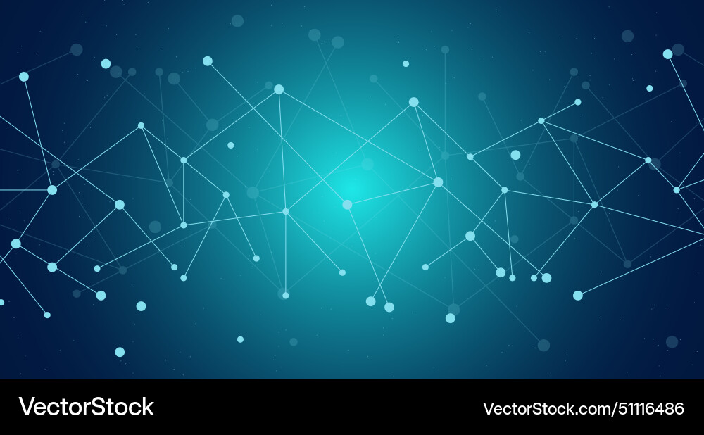 Abstract background connecting dots and lines big Vector Image