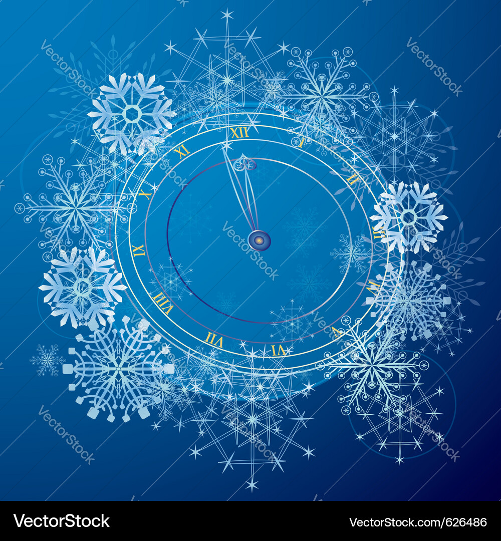 Abstract background with clock Vector Image
