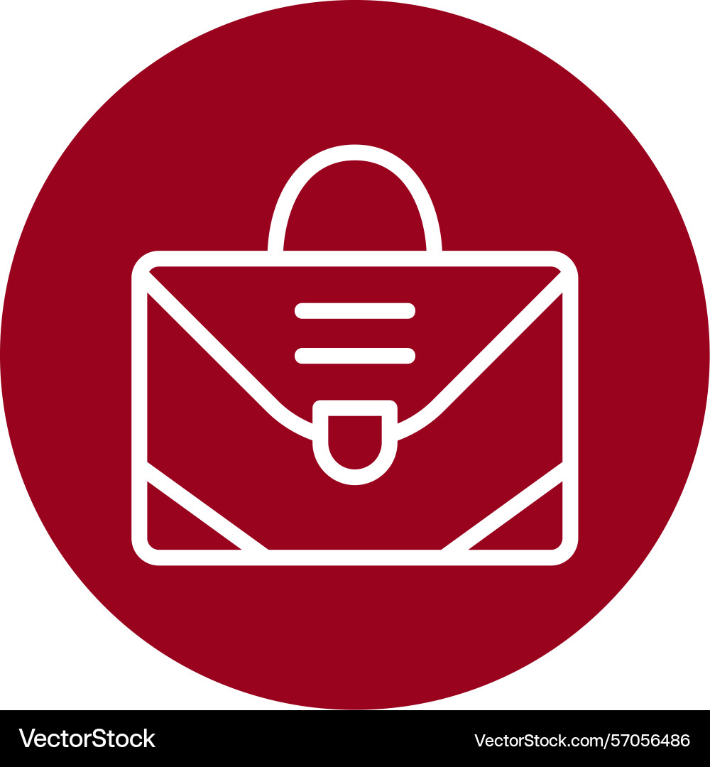 Briefcase line circle style icon design Vector Image