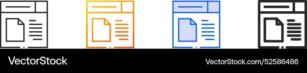 File iconthin linear gradient blue stroke File iconthin linear gradient blue stroke vector image