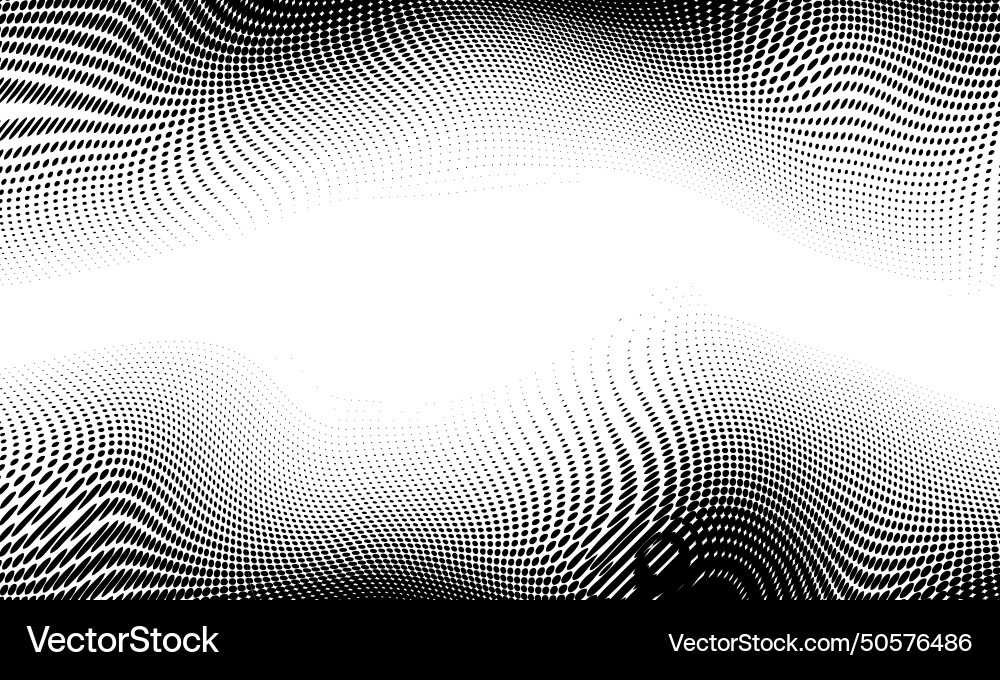 Monochrome gradient halftone dots background Vector Image
