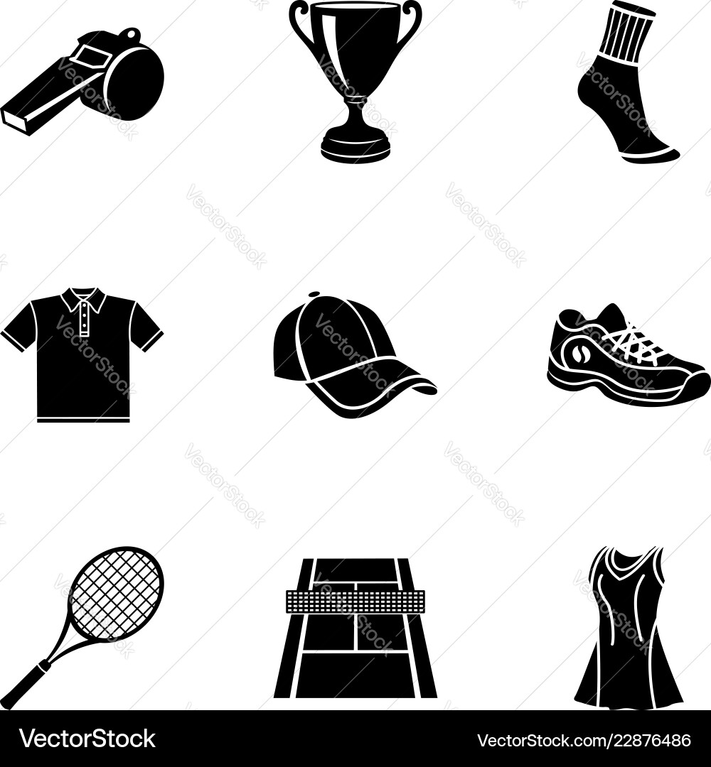 Precedence icons set simple style Precedence icons set simple style vector image