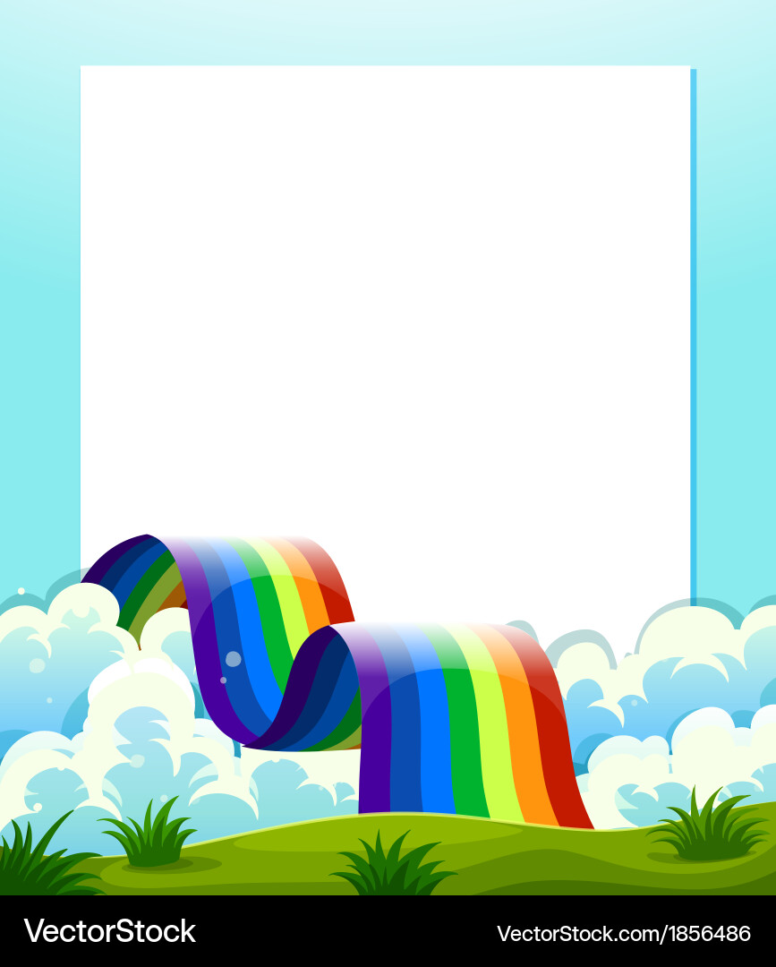 Rainbow Paper Template Vector Image