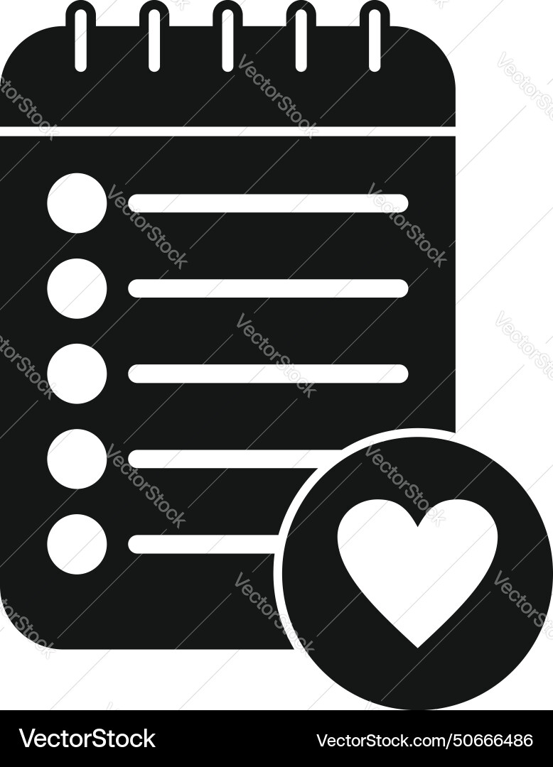 Small notepad items icon simple wish list Small notepad items icon simple wish list vector image