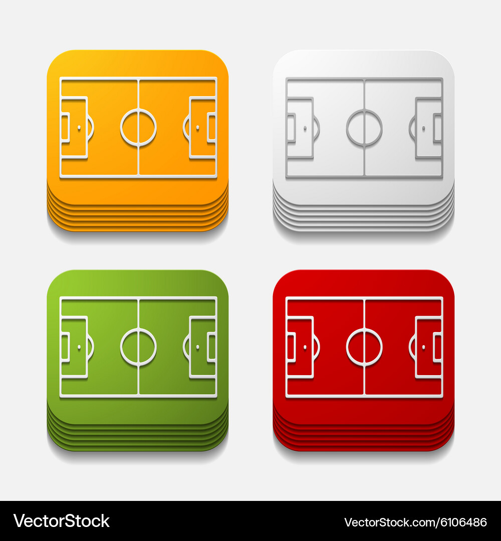 Square button playing field Vector Image