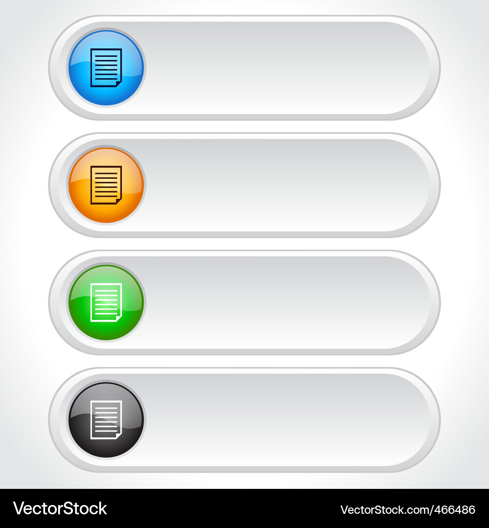 Web page buttons Vector Image