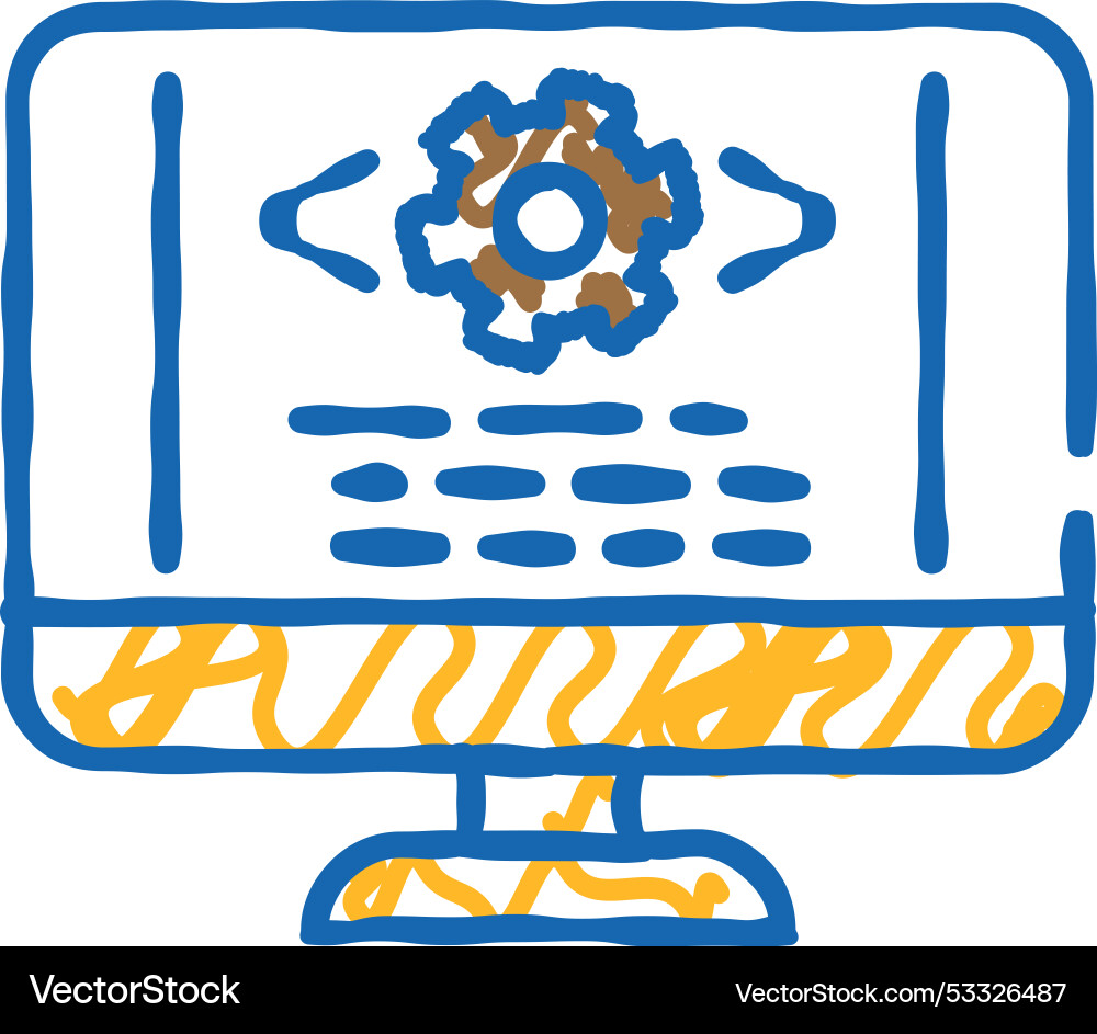 Code optimization analyst icon doodle Vector Image