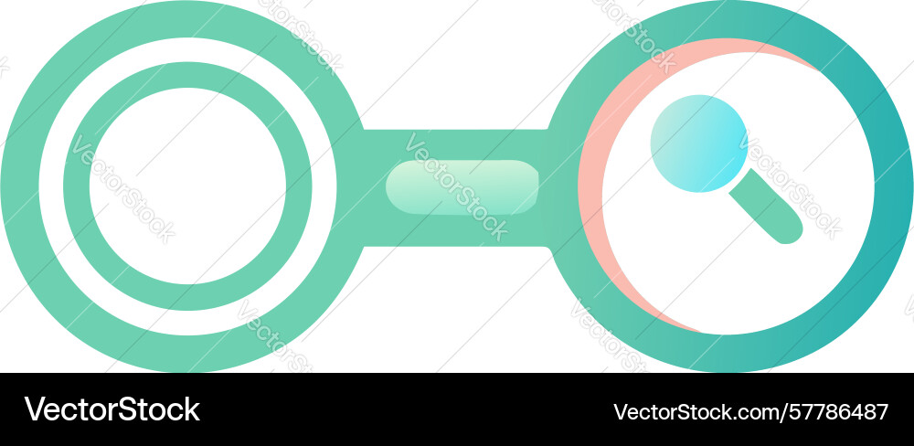Connected search flow data journey design Vector Image