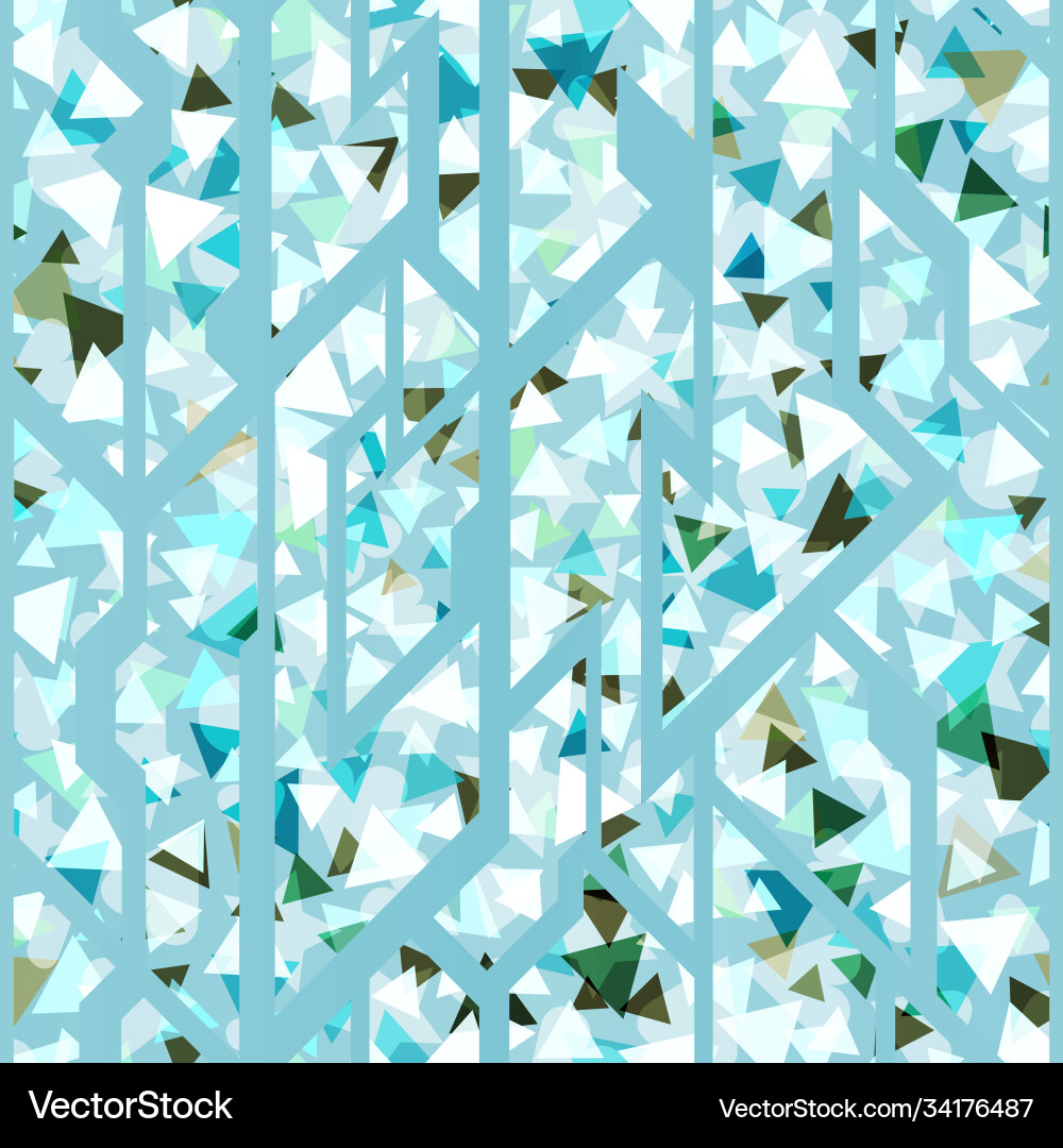 Geometric Ice Triangles Pattern vector image