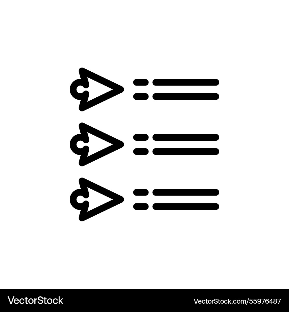 Navigating content simple list icon for website vector image