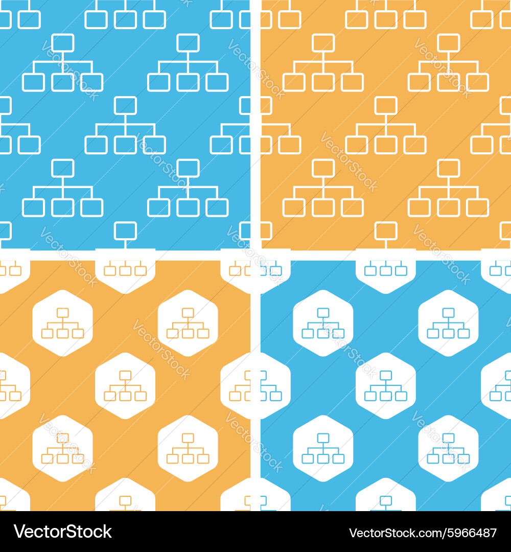 Scheme pattern set colored vector image