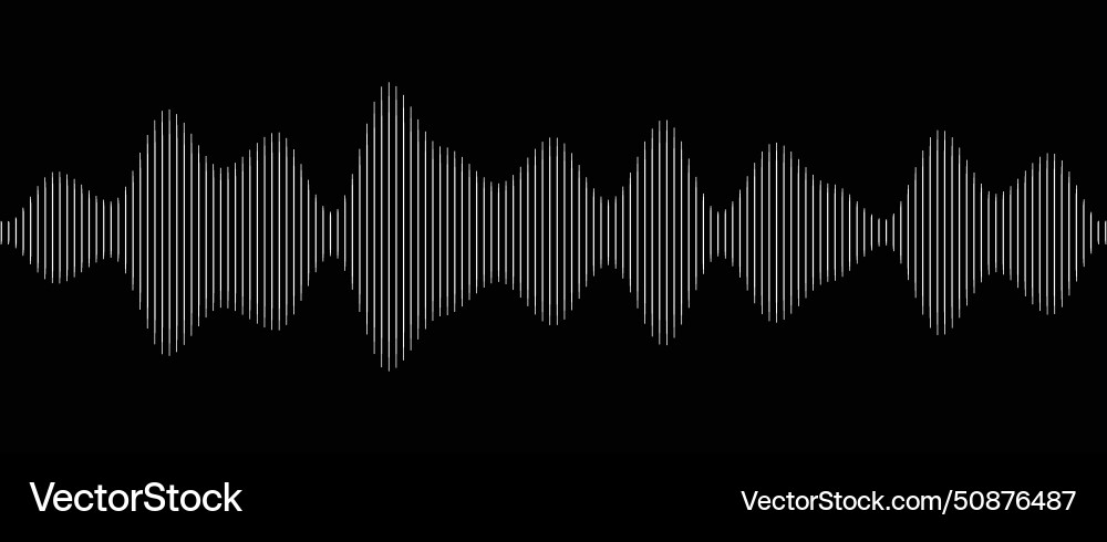 Seamless sound wave pattern audio waveform vector image