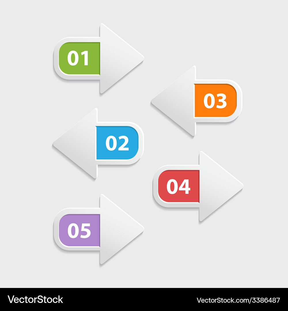 Web arrow buttons icon infographic isolated Vector Image