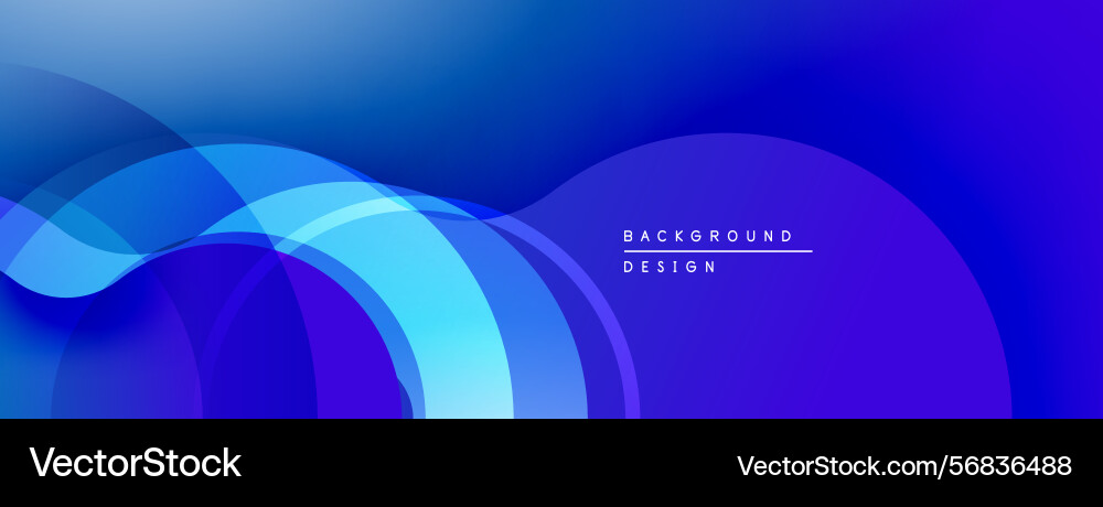 Abstract blue waves overlap creating dynamic Abstract blue waves overlap creating dynamic Vector Image
