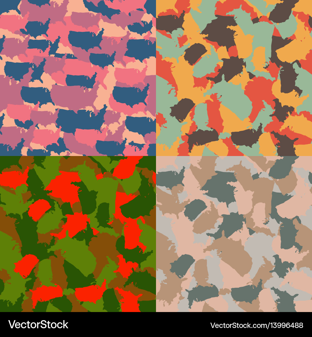 Bunte amerika urbane camouflage set von usa Bunte amerika urbane camouflage set von usa vektorbild