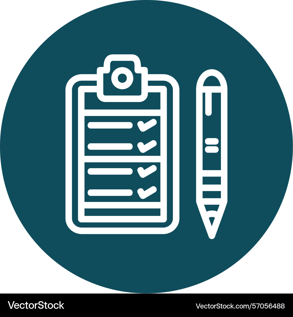 Checklist line circle style icon design vector image