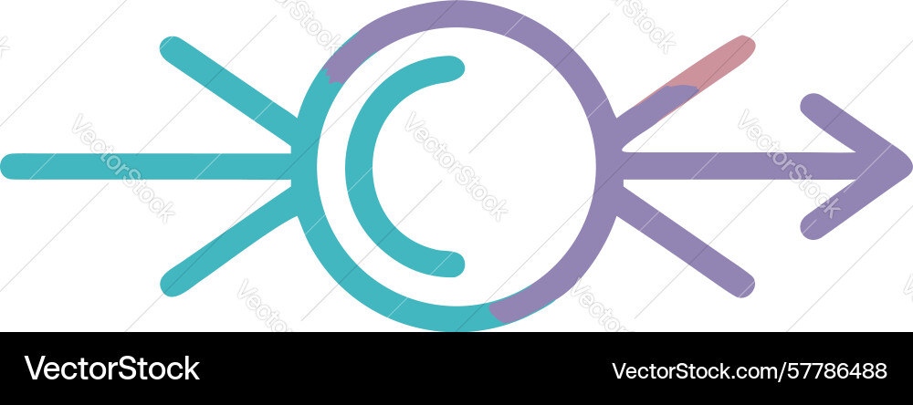 Flow search icon iterative data discovery design vector image