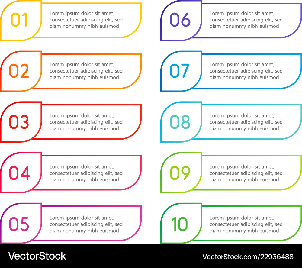 Linear set of infographic steps contour web Linear set of infographic steps contour web vector image
