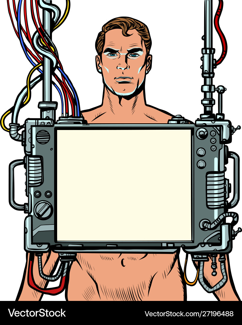 Retro Internal Organ Scan Vector Image