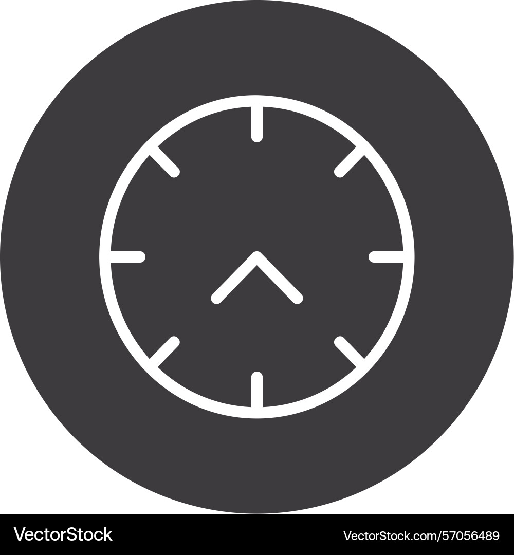 Clock line circle style icon design Vector Image