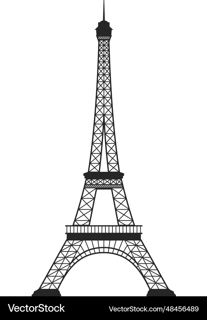 Eiffel tower icon french architecture symbol Eiffel tower icon french architecture symbol vector image