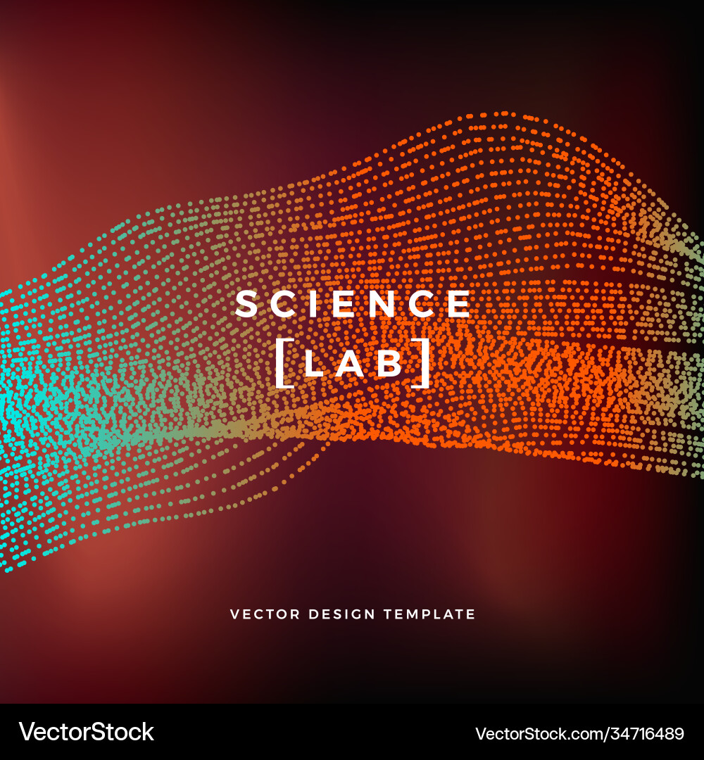 Futuristic background with dynamic particles Vector Image