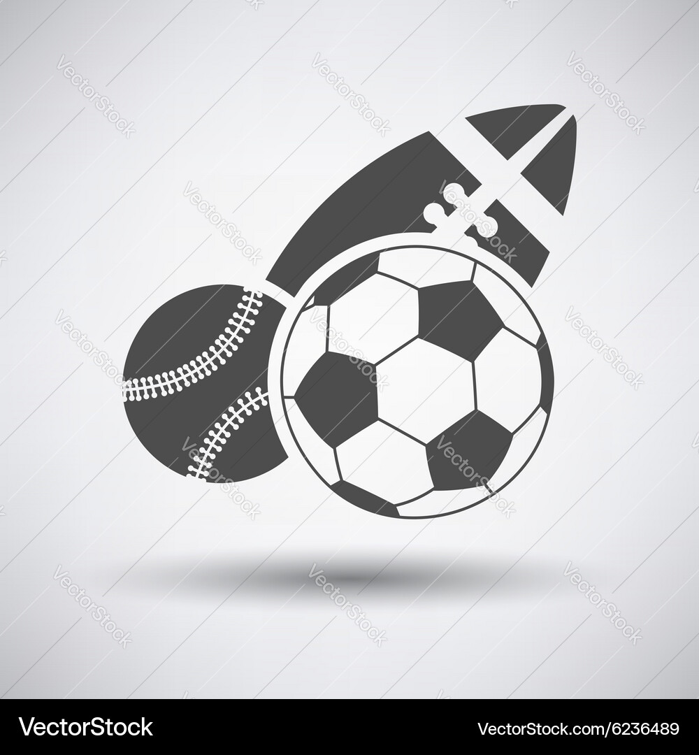 Sport Balls Icon Collection Vector Image